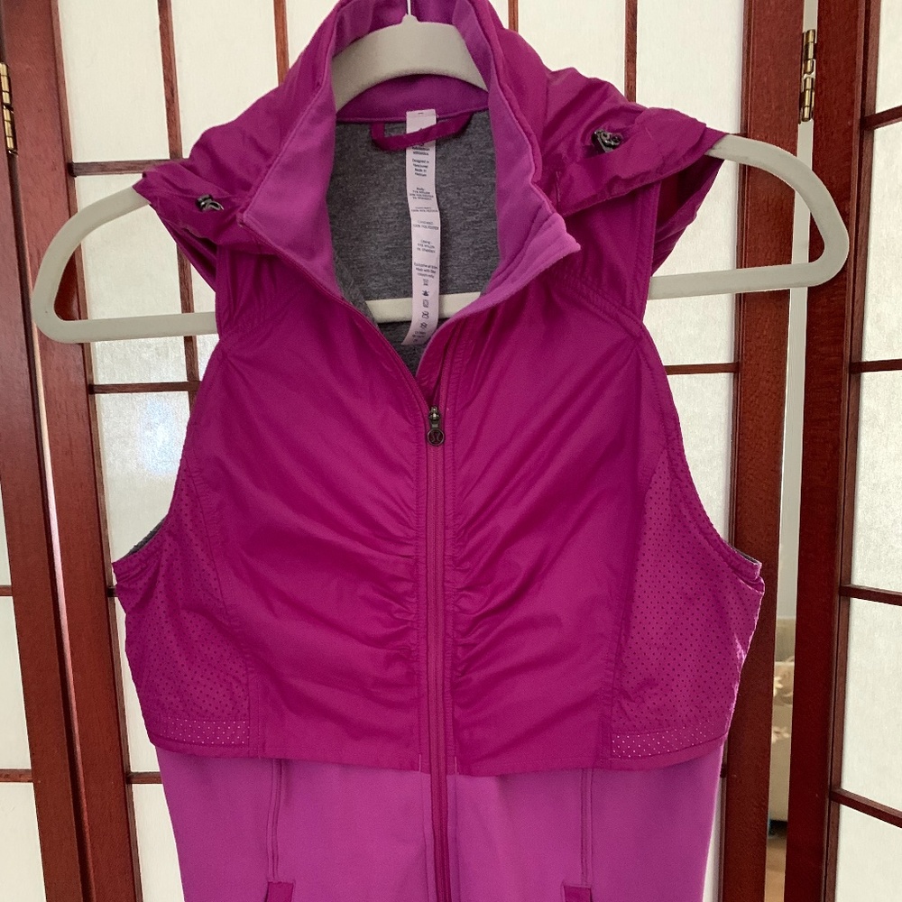 Bright, springy purple- pink Lululemon vest